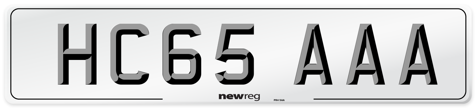 HC65 AAA Number Plate from New Reg